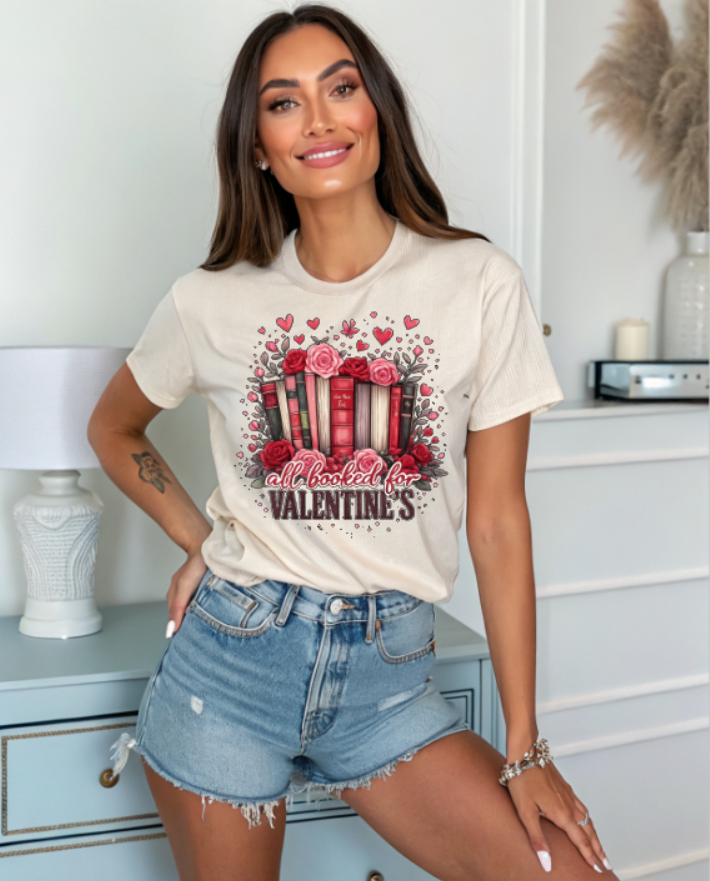 All Booked for Valentine’s Day Graphic T-Shirt
