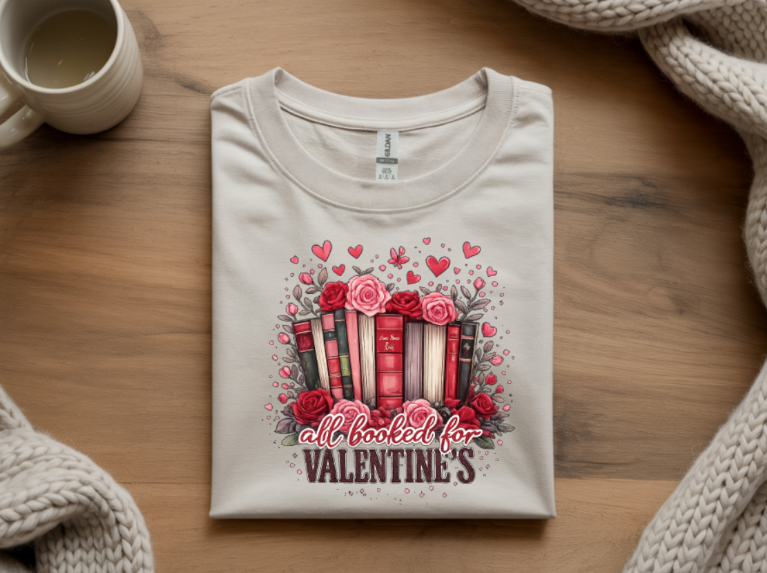 All Booked for Valentine’s Day Graphic T-Shirt