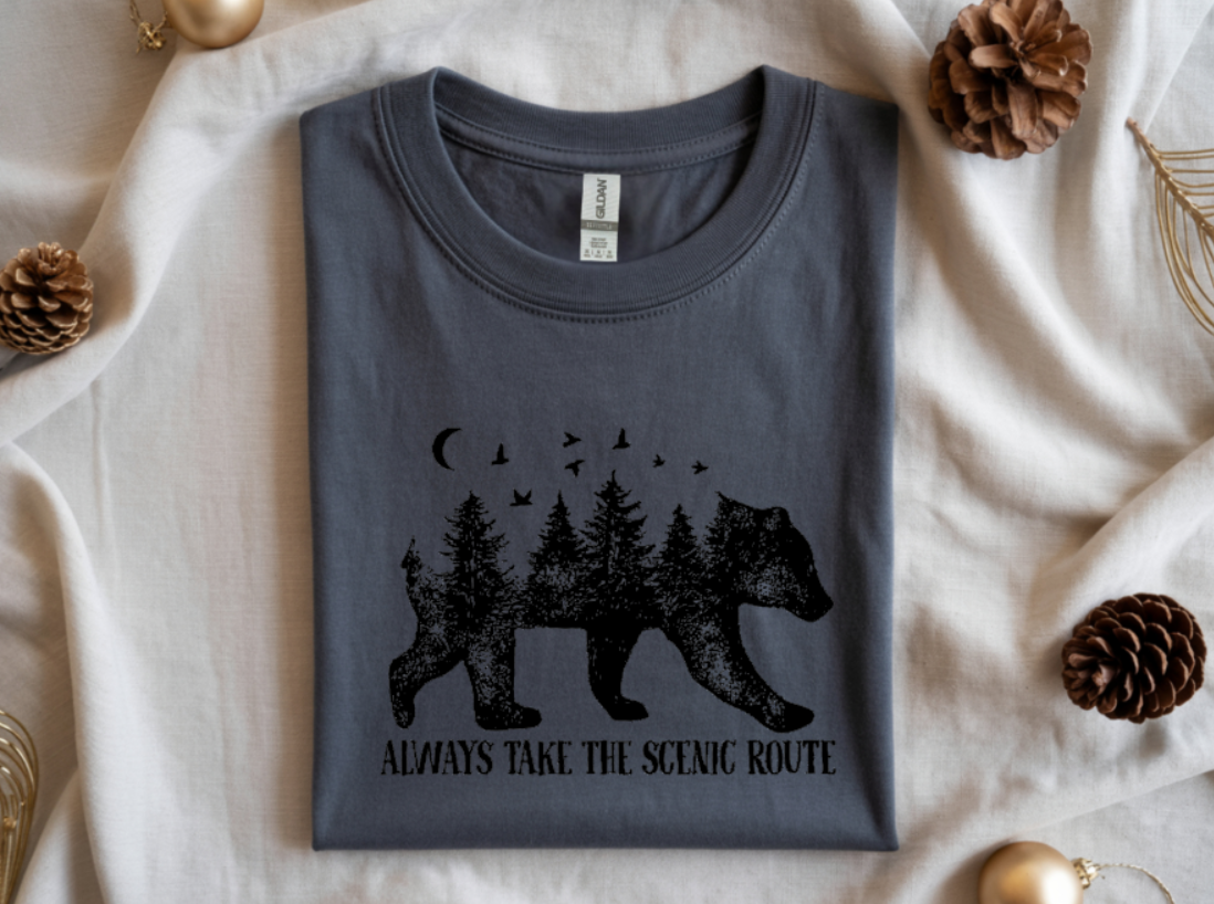 Always Take the Scenic Route Graphic T-Shirt