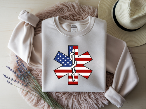 American Flag Star of Life Crewneck Sweatshirt