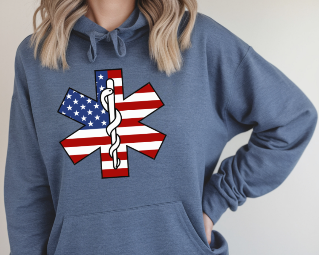American Flag Star of Life Crewneck Sweatshirt