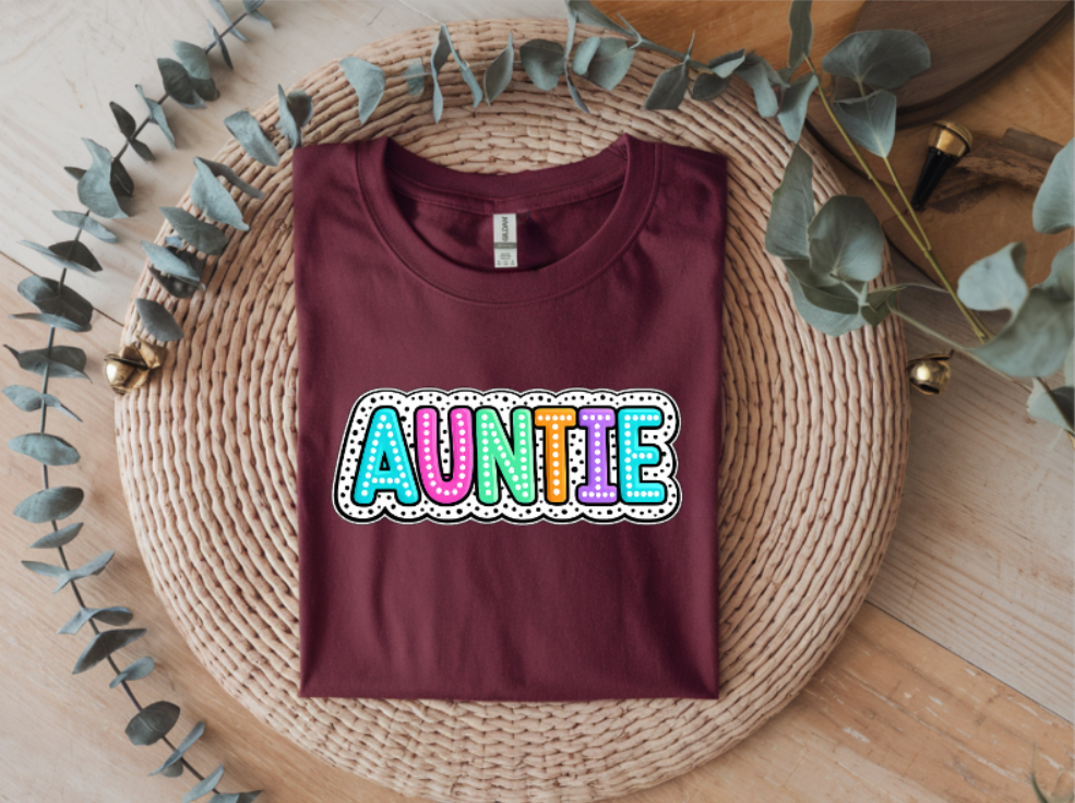 Auntie Polka Dot Graphic T-Shirt