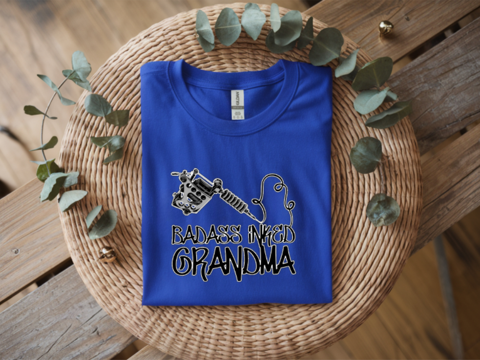 Badass Inked Grandma Graphic T-Shirt