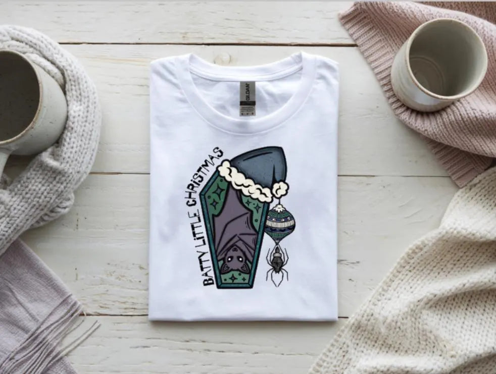A Batty Little Christmas Graphic T-Shirt