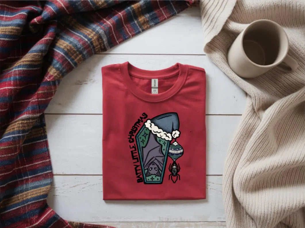 A Batty Little Christmas Graphic T-Shirt