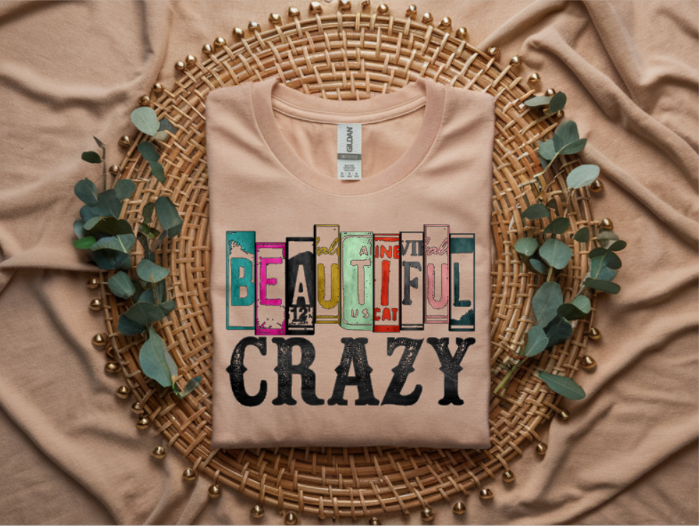 Beautiful Crazy Retro Graphic T-Shirt