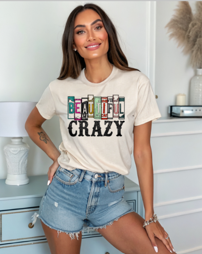 Beautiful Crazy Retro Graphic T-Shirt
