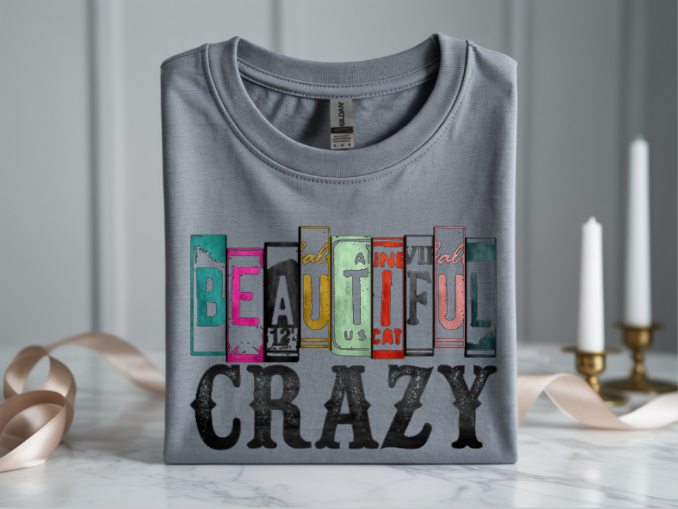 Beautiful Crazy Retro Graphic T-Shirt
