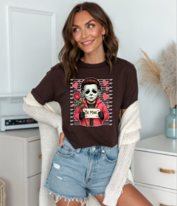 Be Mine Mugshot Valentine Graphic T-Shirt