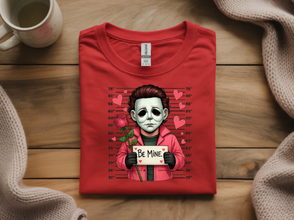 Be Mine Mugshot Valentine Graphic T-Shirt