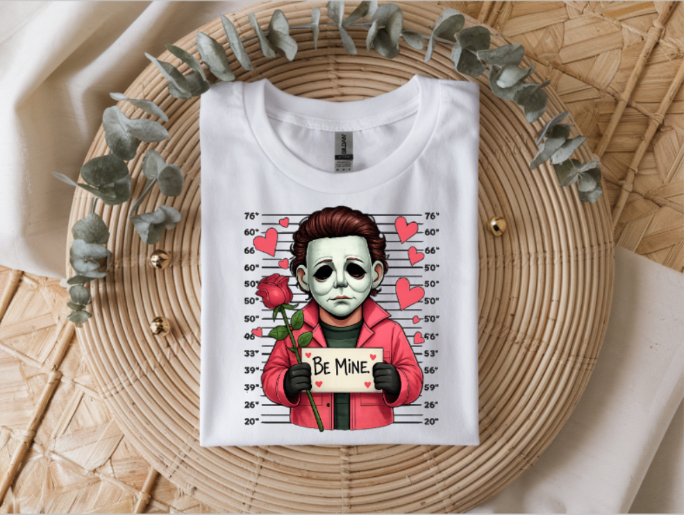 Be Mine Mugshot Valentine Graphic T-Shirt