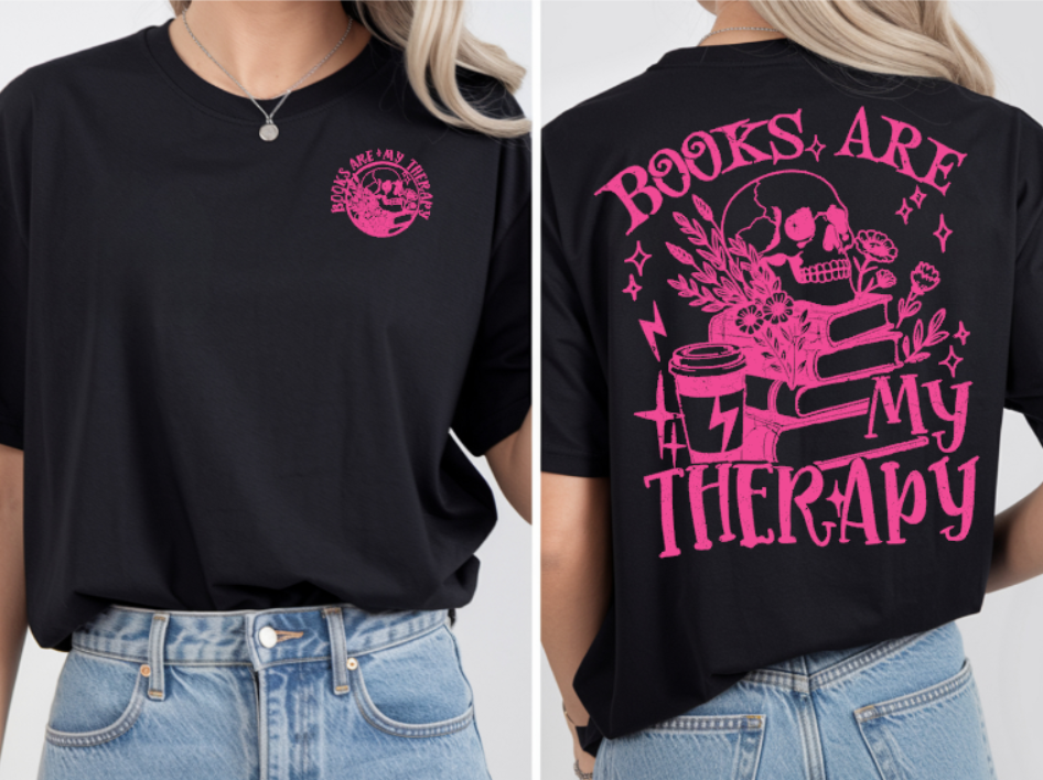 Books Are My Therapy Book Lover T-Shirt