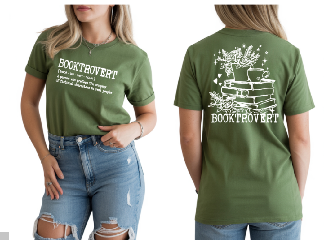 Booktrovert Book Lover Graphic T-Shirt