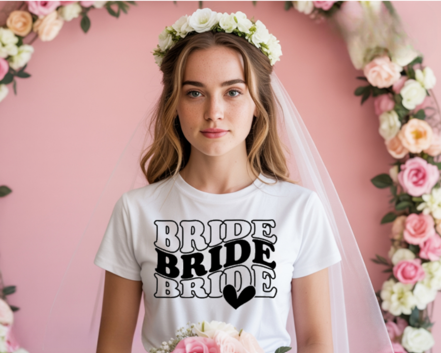 Bride Trio with Heart Graphic T-Shirt