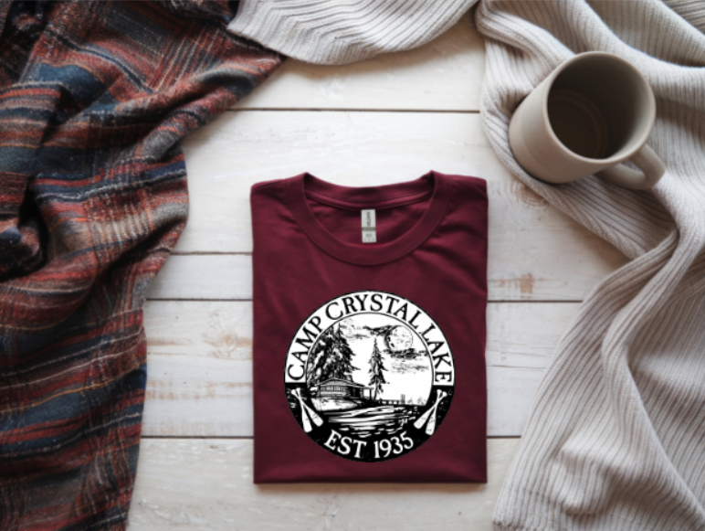 Cursed Summer Camp EST. 1935 Horror Graphic T-Shirt