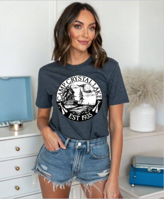Cursed Summer Camp EST. 1935 Horror Graphic T-Shirt