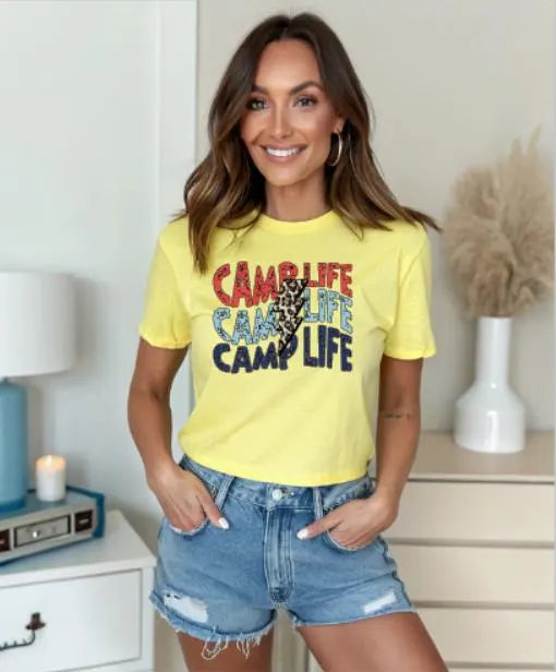 Camp Life Camping Graphic T-Shirt