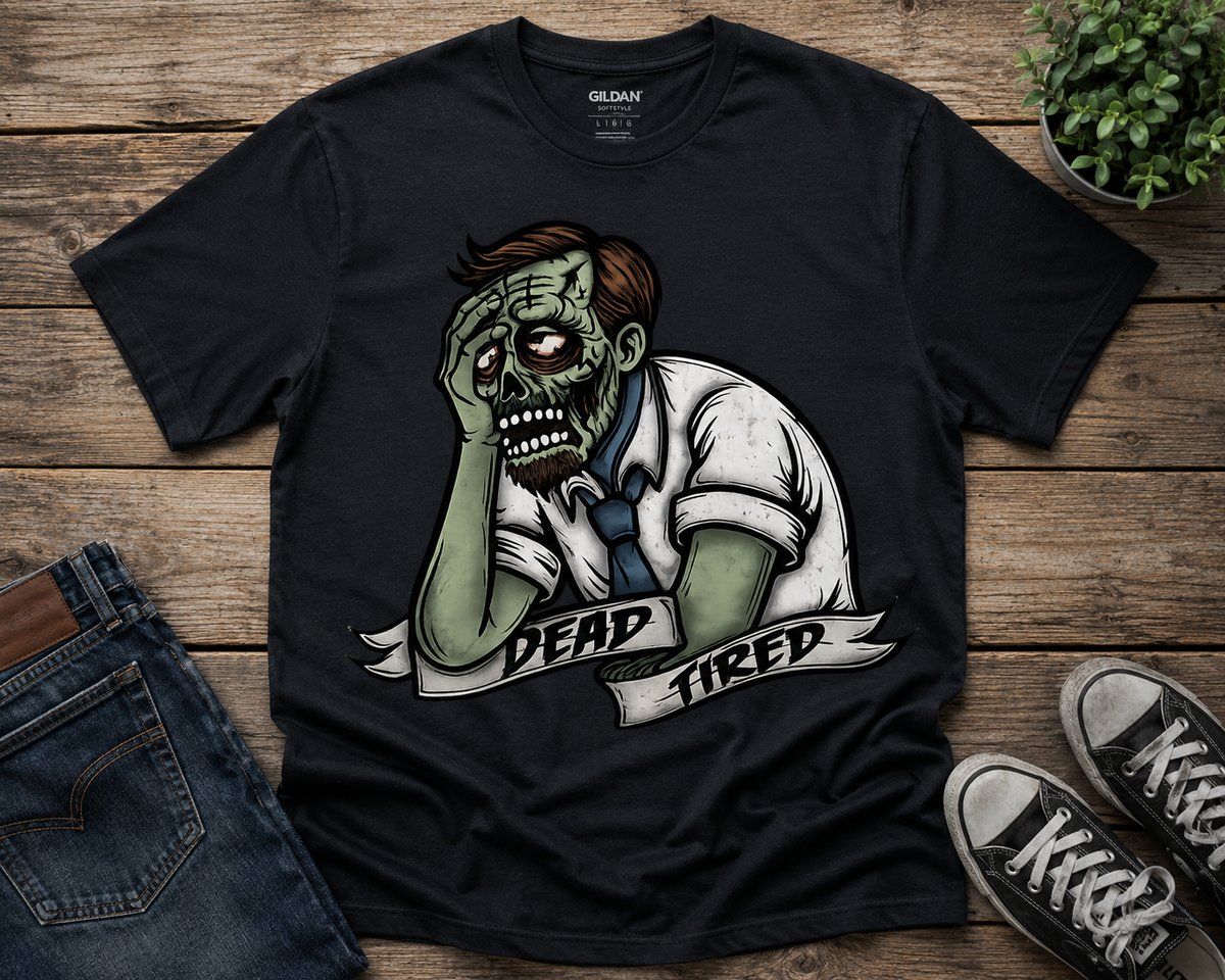 Dead Tired Zombie Graphic T-Shirt