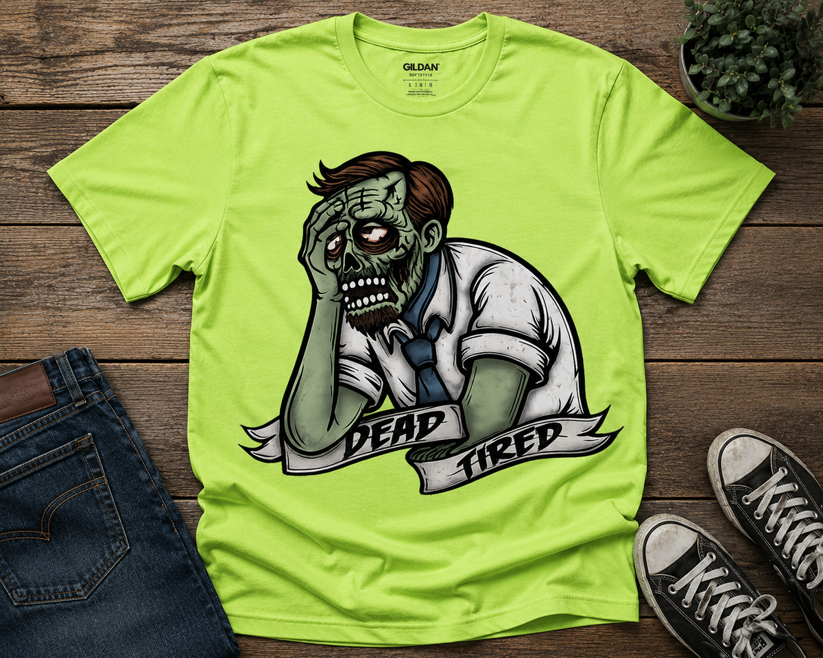Dead Tired Zombie Graphic T-Shirt
