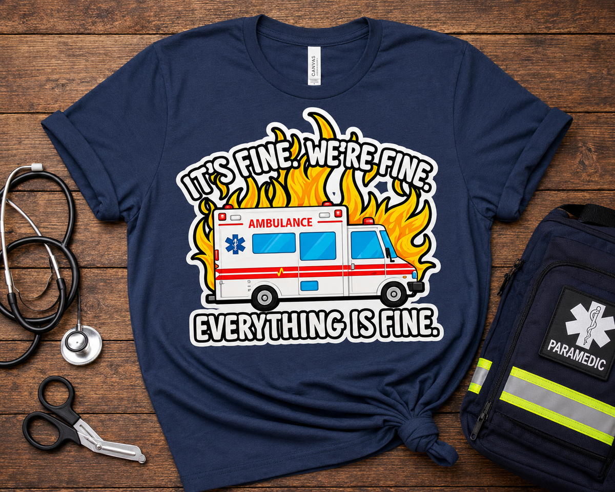 It’s Fine We’re Fine Everything Is Fine EMS Graphic T-Shirt