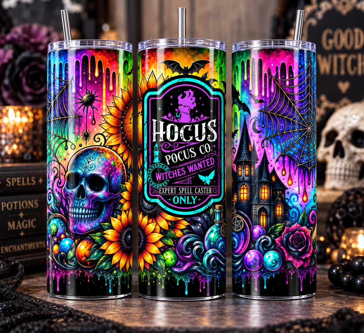 Hocus Pocus Witches Wanted 20oz Skinny Tumbler