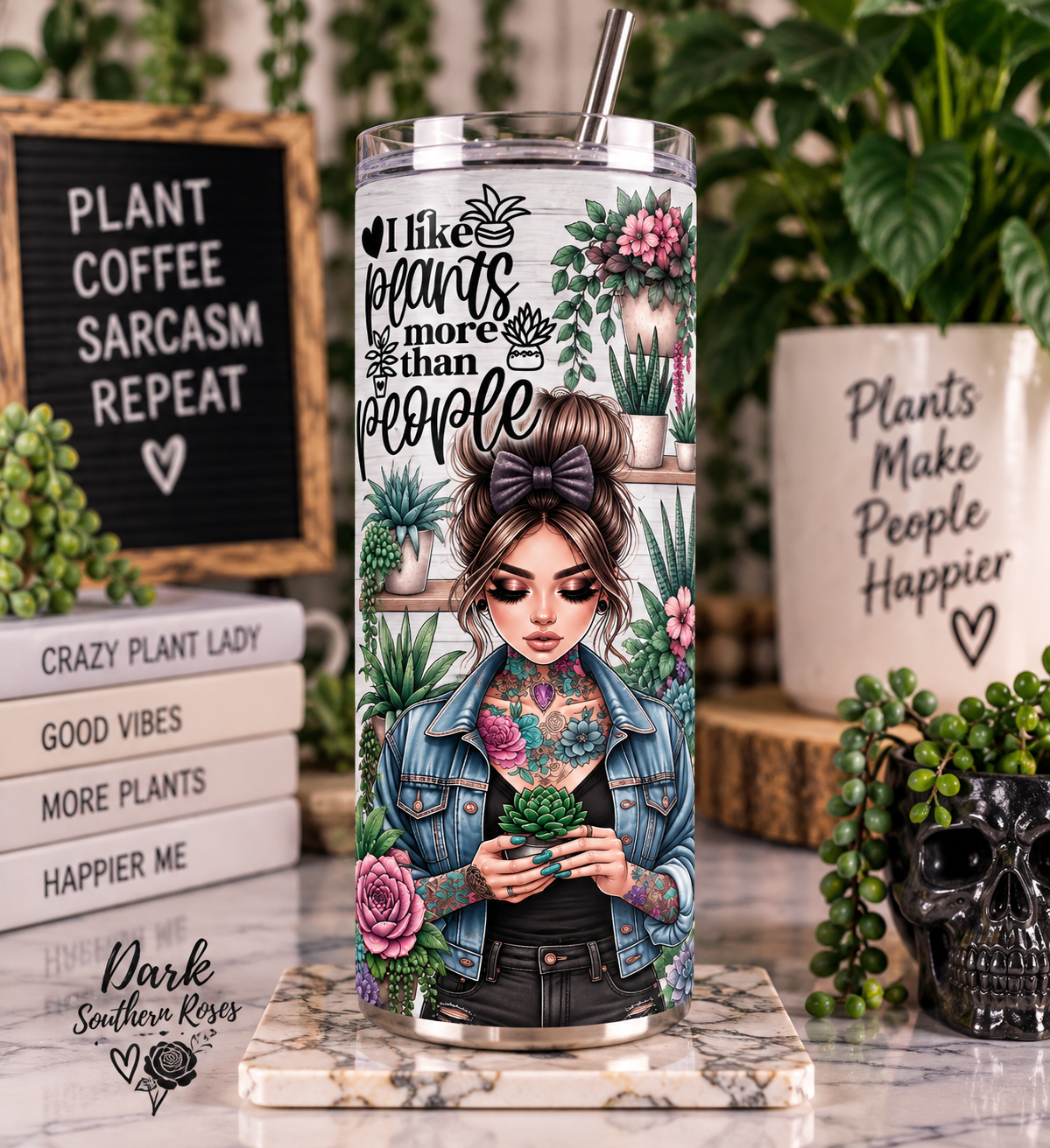 I Like Plants More Than People Tumbler
