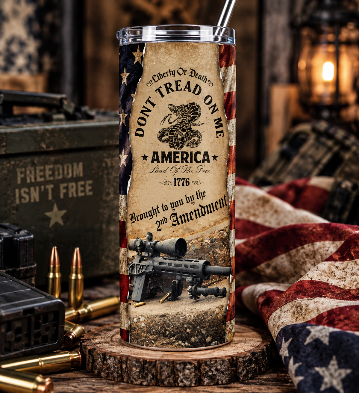 Don’t Tread on Me 1776 20oz Skinny Tumbler