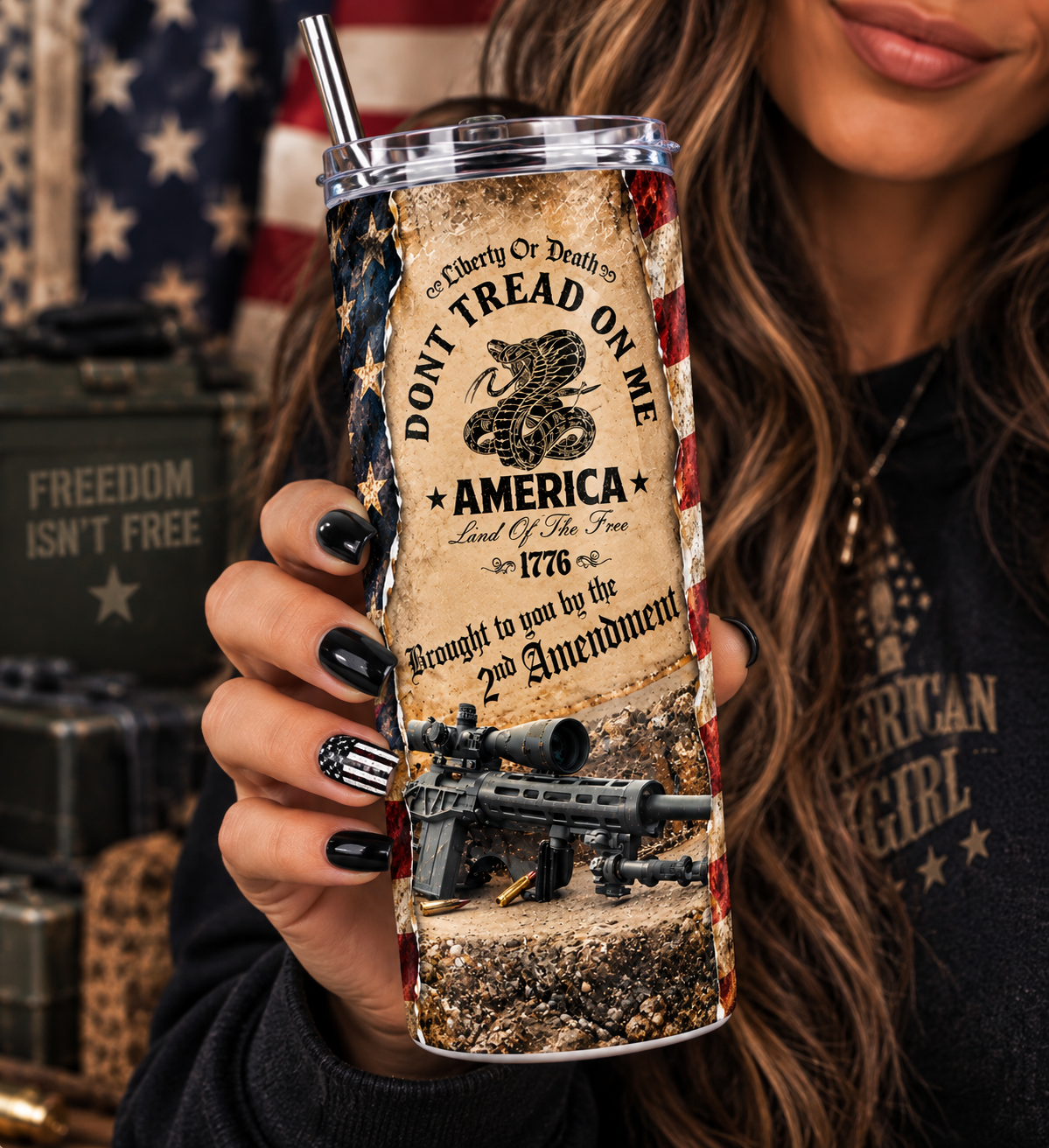 Don’t Tread on Me 1776 20oz Skinny Tumbler