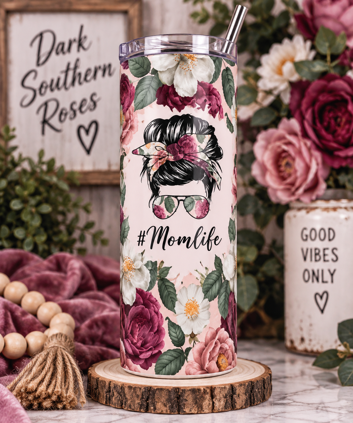 Floral 20oz Skinny Tumbler