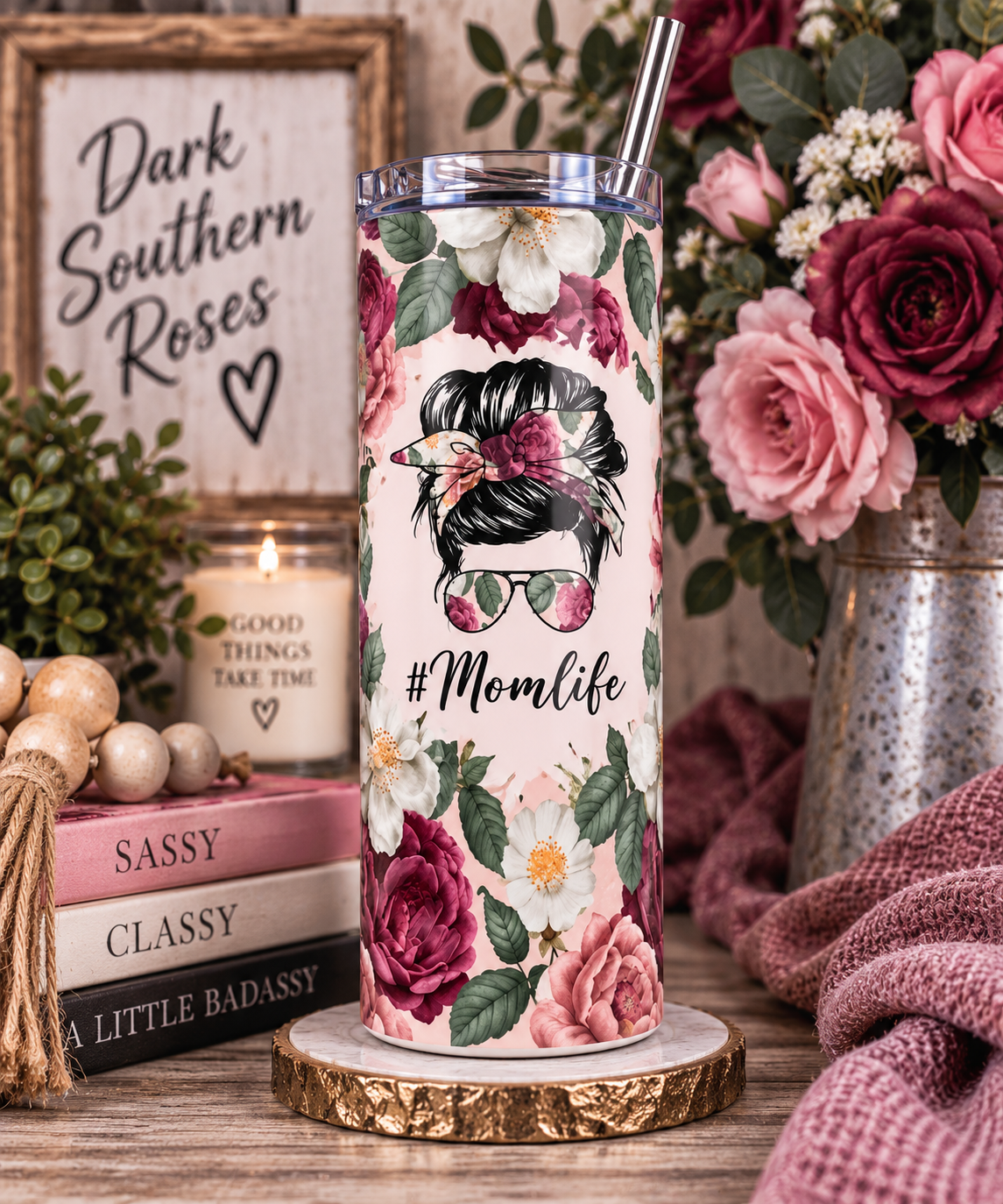 Floral 20oz Skinny Tumbler