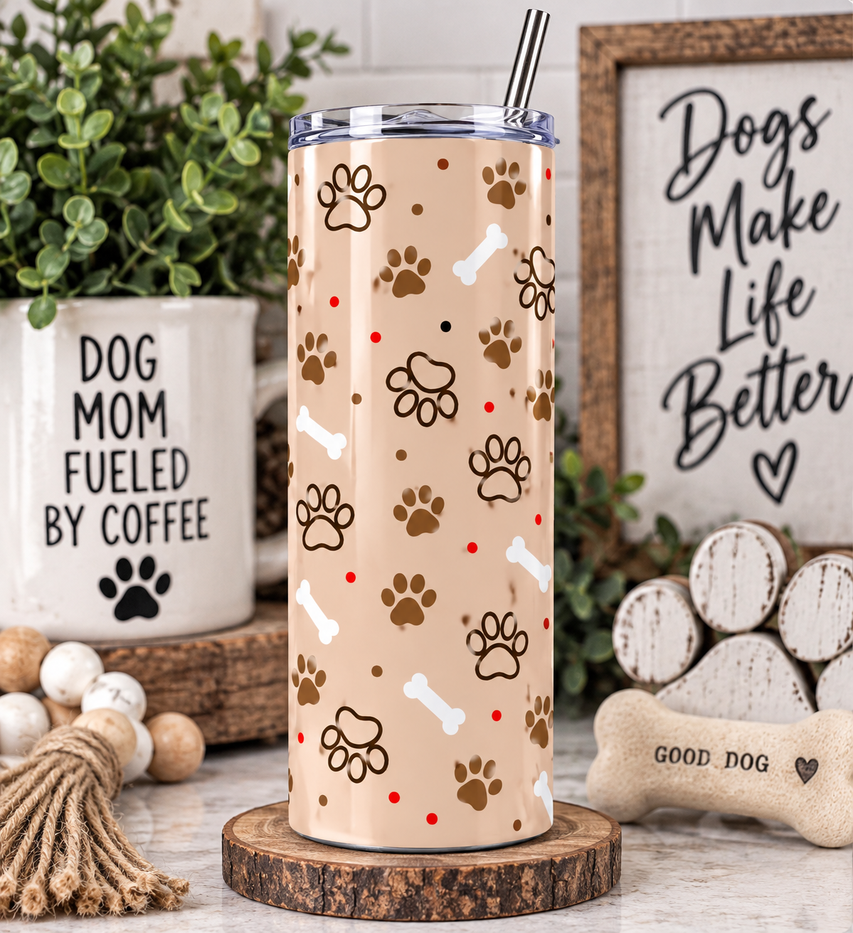 Dog Paw Tumbler