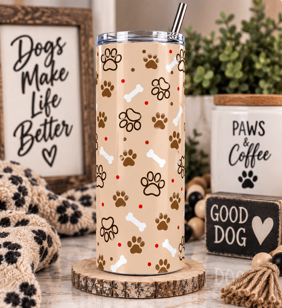 Dog Paw Tumbler