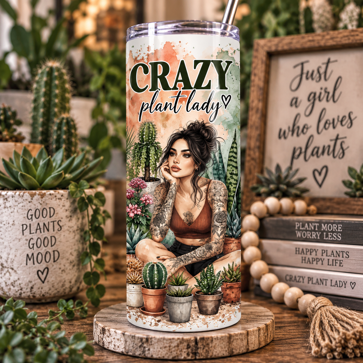 Crazy Plant Lady Tumbler