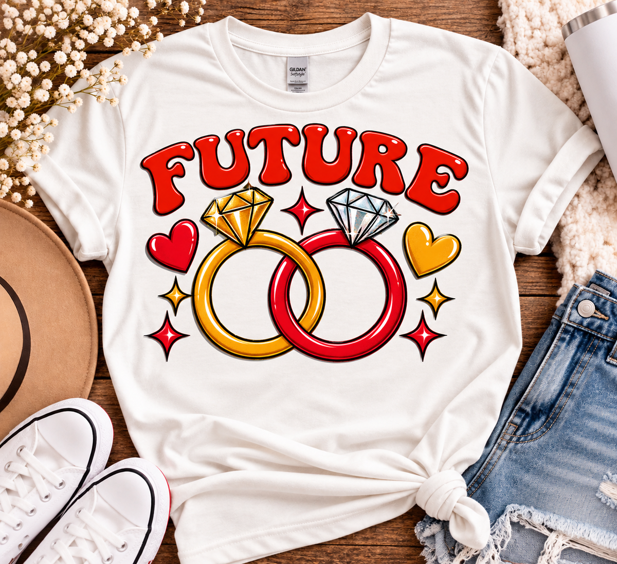 Future Bride Retro Engagement T-Shirt
