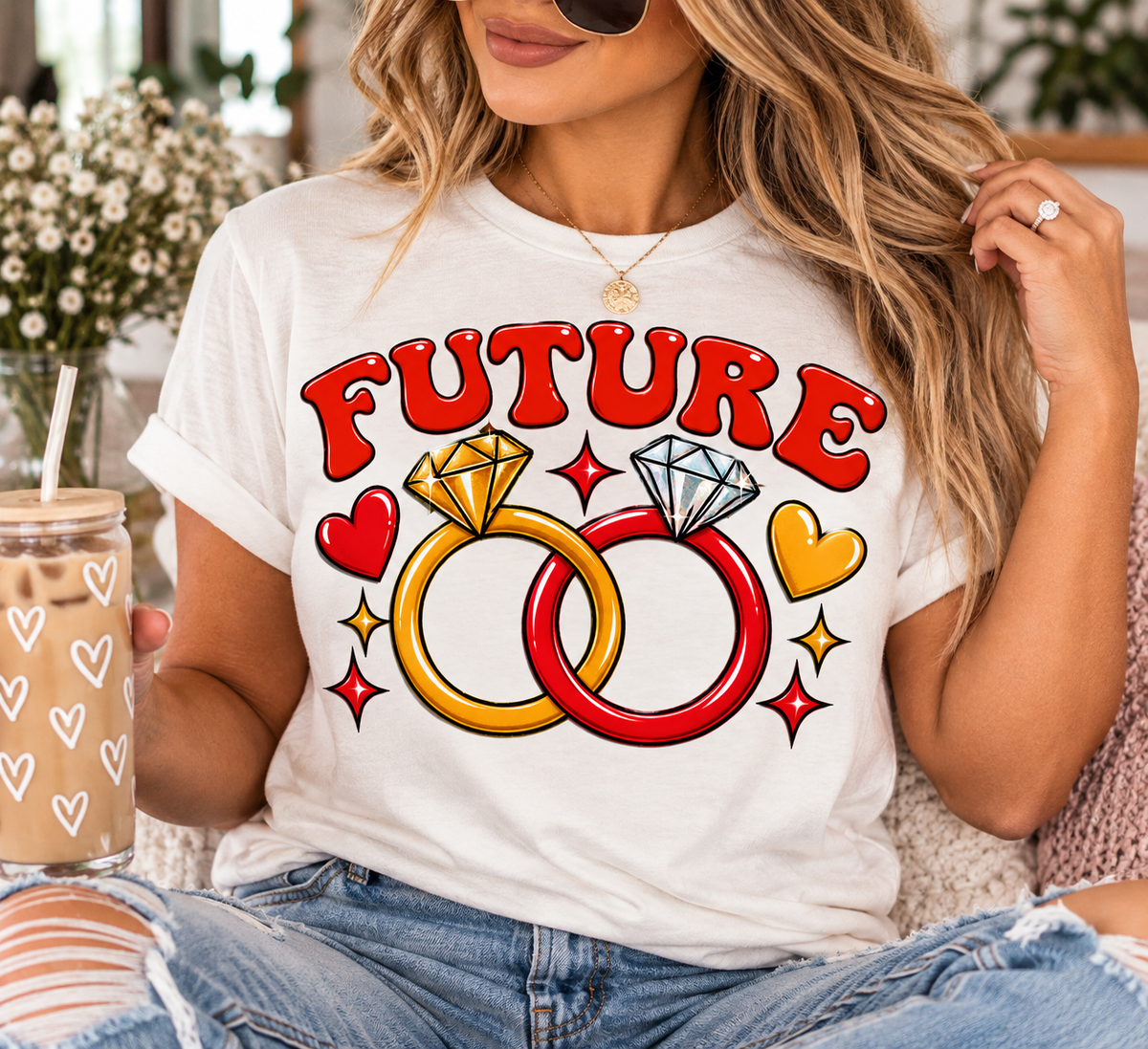 Future Bride Retro Engagement T-Shirt