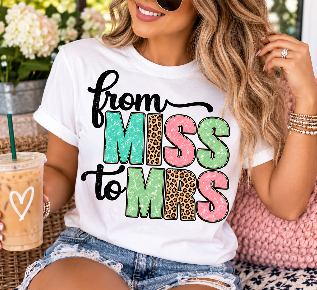 From Miss to Mrs Bride-to-Be T-Shirt