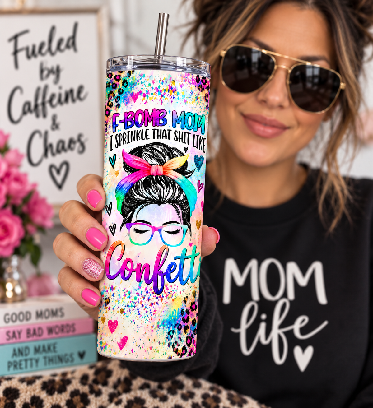 F Bomb Mom Tumbler