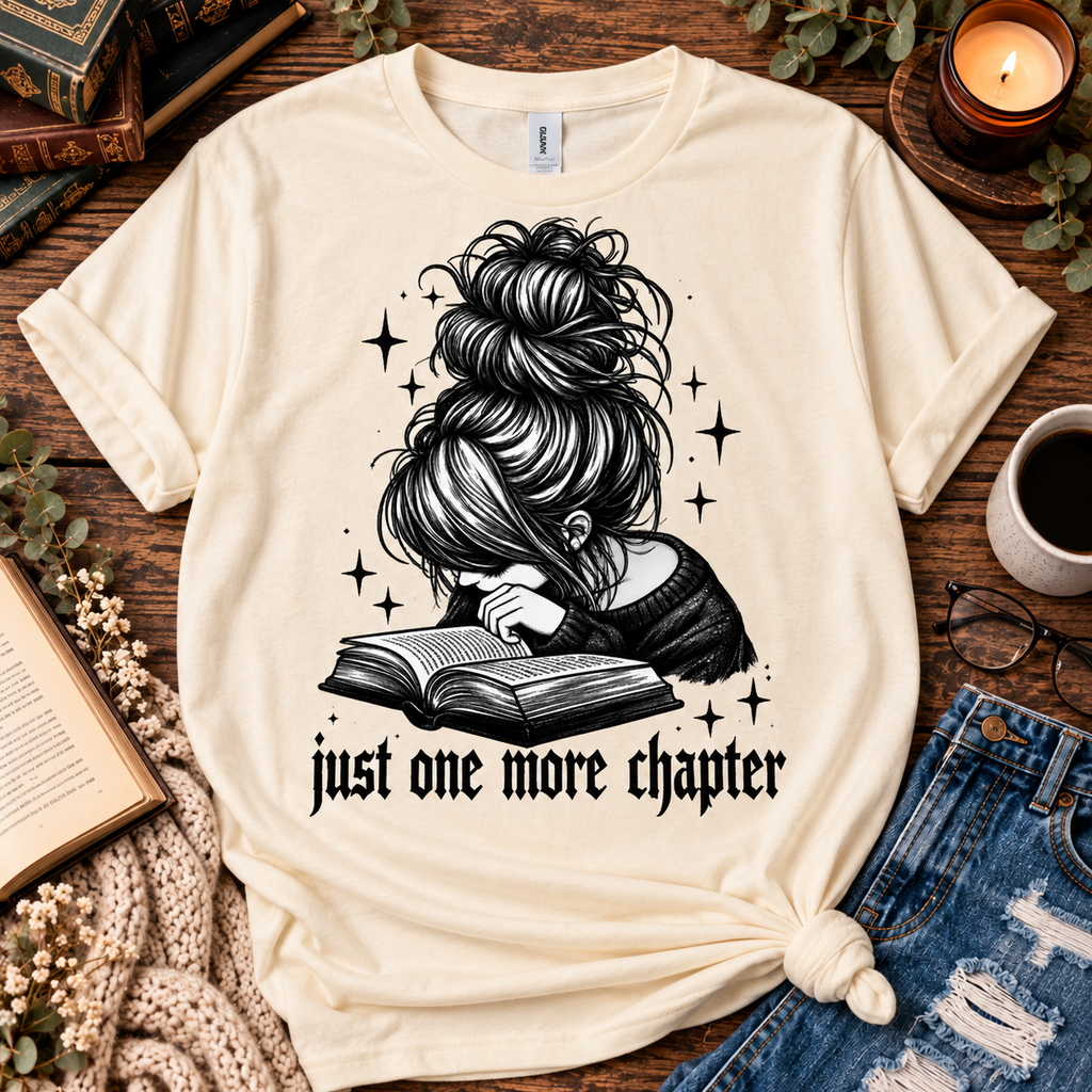 Just One More Chapter | Gothic Book Lover Graphic Tee