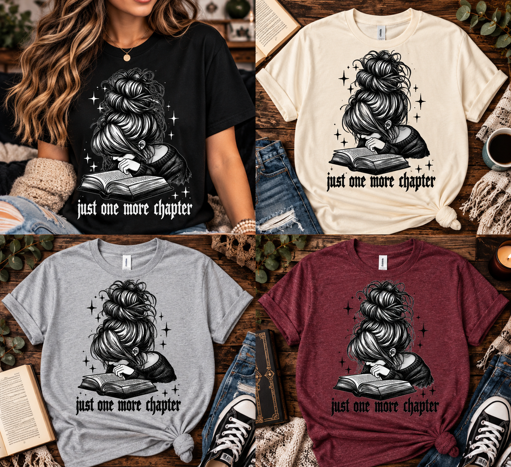 Just One More Chapter | Gothic Book Lover Graphic Tee