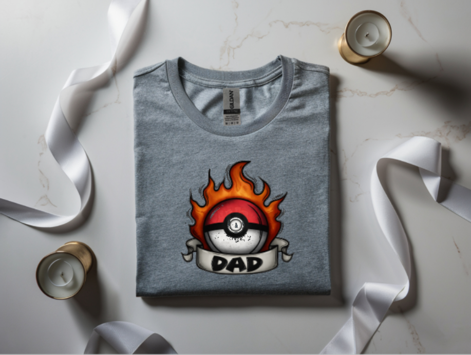 Dad Fireball Gamer Graphic T-Shirt