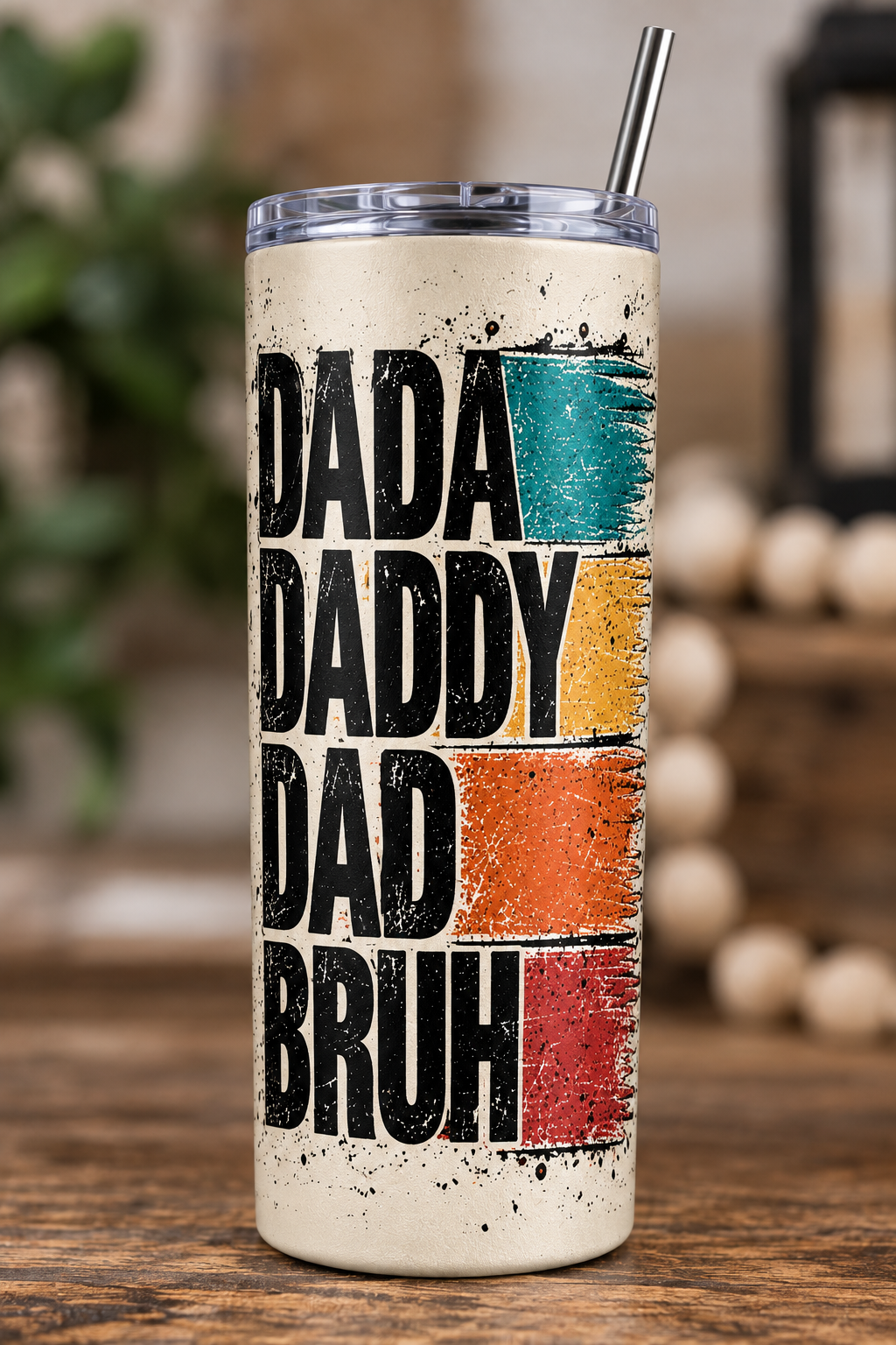 Dada Daddy Dad Bruh Powder Coated Tumbler