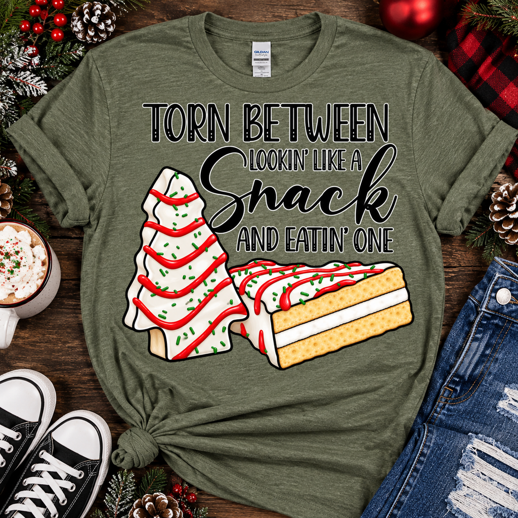 Torn Between Lookin' Like a Snack & Eatin' One | Funny Christmas Tee
