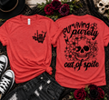 Surviving Purely Out of Spite Graphic Tee | Gothic Floral Skull Shirt