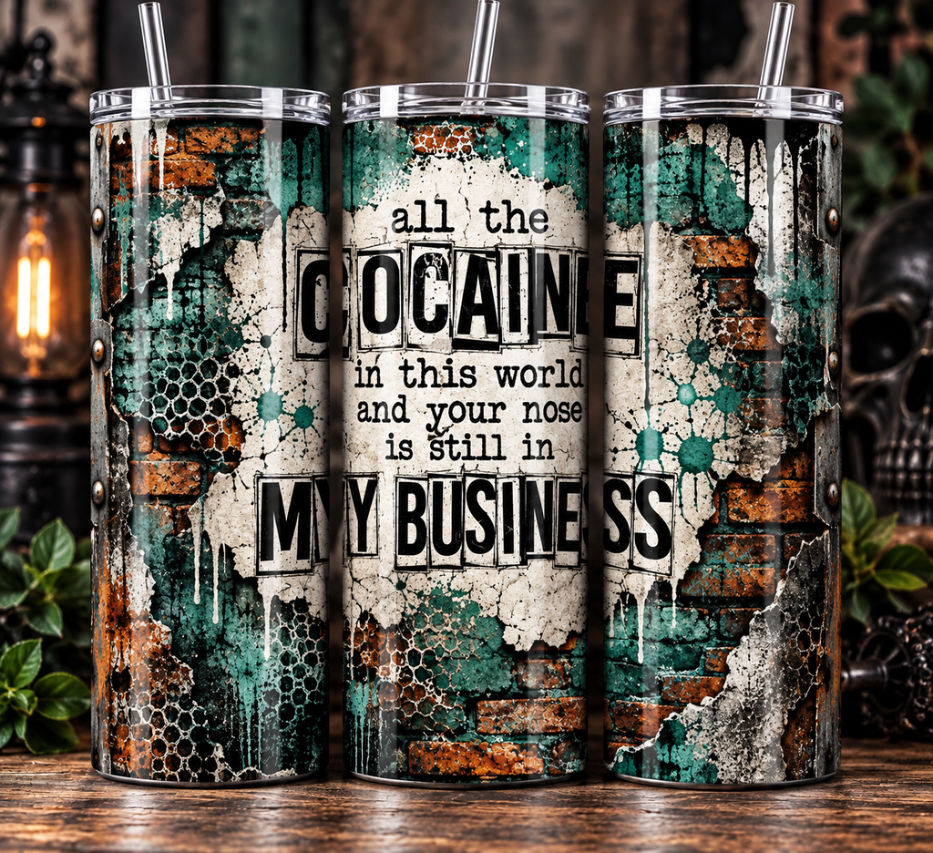 Mind Your Business Tumbler | Funny Sarcastic 20 oz Skinny Cup