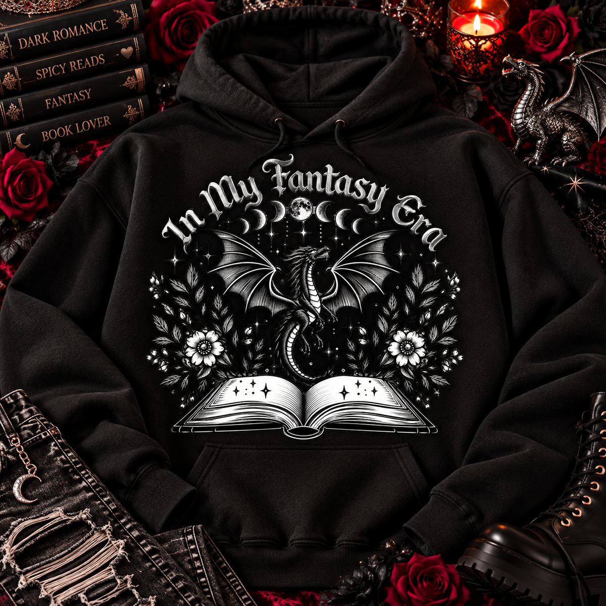 In My Fantasy Era Hoodie | Dragon & Bookish Fantasy Sweatshirt
