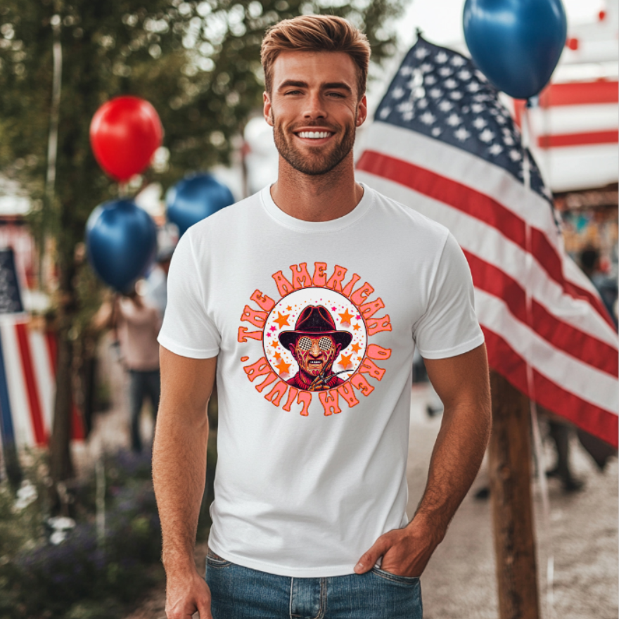 American Dream Nightmare Horror Graphic T-Shirt