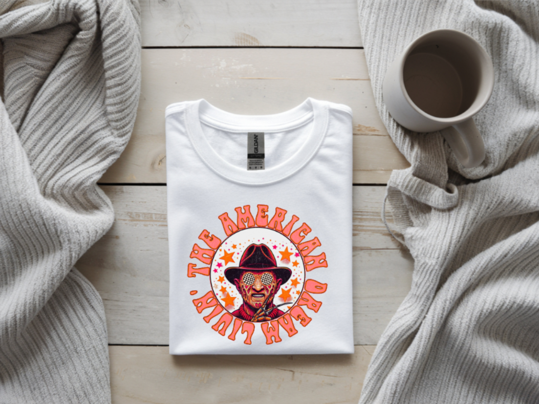 American Dream Nightmare Horror Graphic T-Shirt