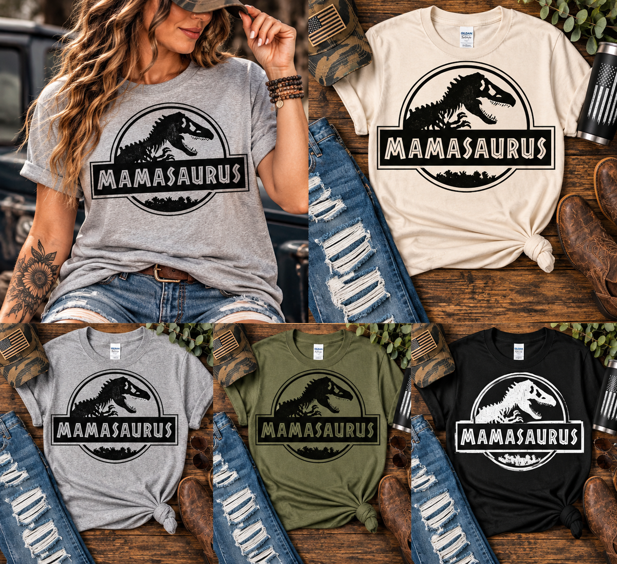 Mamasaurus | Dinosaur Mom Graphic Tee