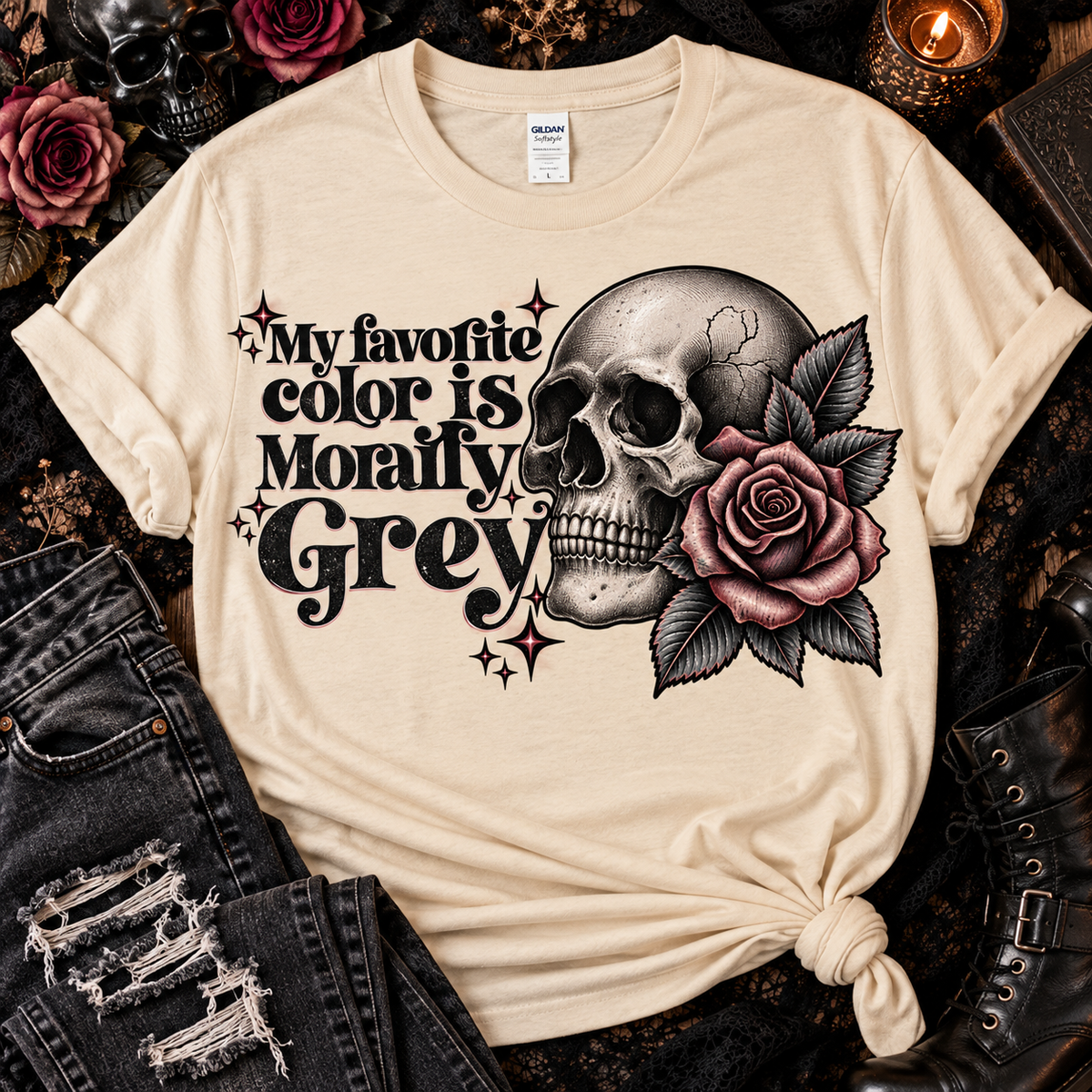 My Favorite Color Is Morally Grey | Dark Romance Graphic Tee