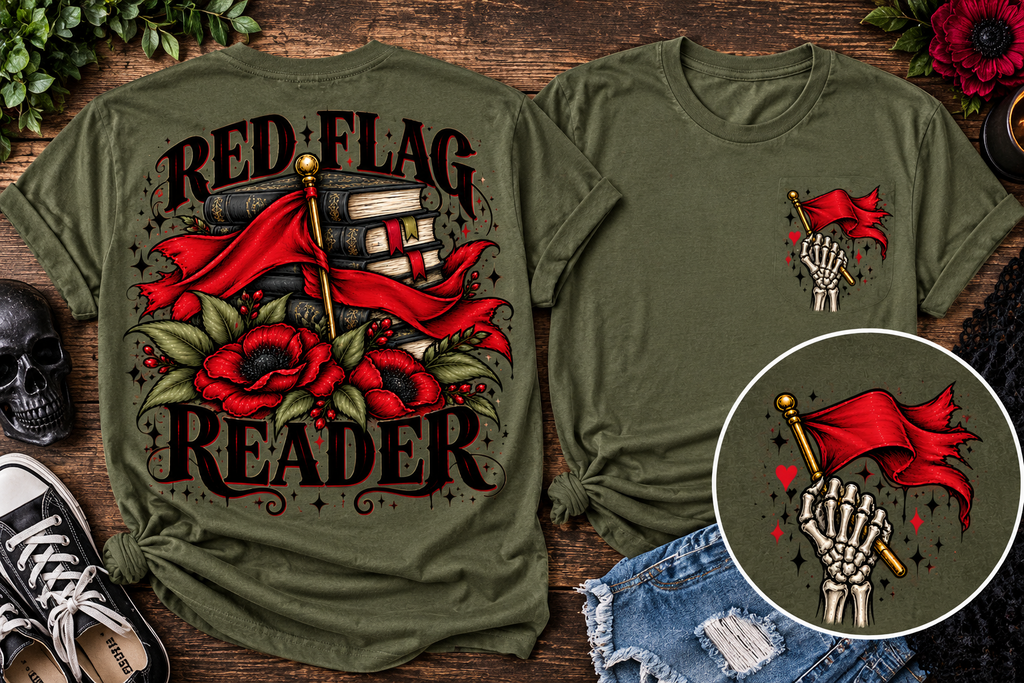 Red Flag Reader | Dark Romance Front & Back Graphic Tee